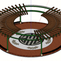 一个环亭廊架SU模型设计图